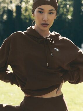 ALO Accolade Hoodie espresso small